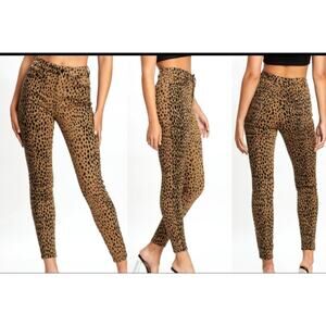 Good American Good‎ Waist Leopard Print Skinny Jeans High waist Women’s Size 6